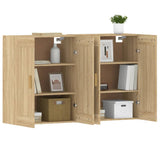 Wall Mounted Cabinets 2 pcs Sonoma Oak Engineered Wood 3197979