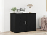 Sideboard Black Oak 79 x 38 x 80 cm Engineered Wood 862269