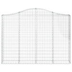 Arched Gabion Basket 200x30x140/160 cm Galvanised Iron 153387