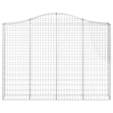 Arched Gabion Baskets 6 pcs 200x30x140/160 cm Galvanised Iron 3145476