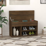 Shoe Bench Brown Oak 80x30x45 cm Engineered Wood 816055