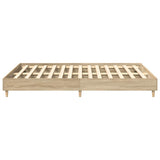 Bed Frame Sonoma Oak Engineered wood, Solid eucalyptus wood, Plywood 3328710