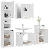 4 Piece Bathroom Cabinet Set White Engineered Wood 3115884