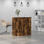 Reception Desk Smoked Oak 100x50x103.5 cm Engineered Wood 3324164