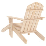 Garden Adirondack Chair with Ottoman Solid Fir Wood 315862