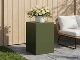 Plant Stand Olive Green 30 x 30 x 60 cm Weathering Steel 8012480