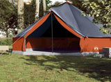 Family Tent Tipi 10-Person Grey and Orange Waterproof 94596