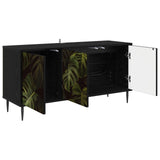 TV Cabinet ELBURG 102 x 33 x 51 cm Black Oak Engineered Wood 8007093