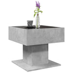 ZNTS Coffee Table with LED Concrete Grey 50x50x45 cm Engineered Wood 847528