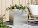 Garden Planter Silver 40 x 20 x 50 cm Galvanised Steel 8005424