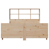 ZNTS Bookcase Bed without Mattress 140x200 cm Solid Wood 3323806