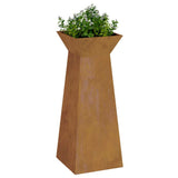 Pillar Planter 2 pcs Silver 40 x 40 x 100 cm Weathering Steel 873865