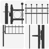 Fence Gate HORST 100 x 175 cm Metal Black Lockable 42034062