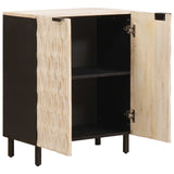 Sideboard White Wash Finish 60 x 33 x 75 cm Solid Mango Wood 4017866