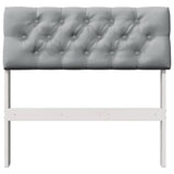 Upholstered Headboard Light Grey 80 cm Solid Pine Wood 879203