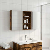 Bathroom Cabinet Set 3 pcs Smoked Oak 140 x 14.5 x 70 cm 3403780