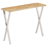 Console Table with Live Edge 105x33x76 cm Solid Wood Mango 372764