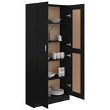 Book Cabinet Black 82,5x30,5x185,5 cm Engineered Wood 802733