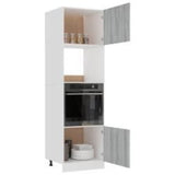Microwave Cabinet Lyon Grey Sonoma 60x57x207 cm Engineered Wood 3334021