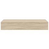 Wall-mounted Drawer Shelves 2 pcs Oak 60x23.5x10cm MDF 330262