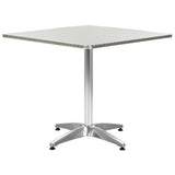 Garden Table Silver 80x80x70 cm Aluminium 48716