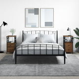 Bedside Cabinets 2 pcs Brown Oak 34x35.5x70 cm Engineered Wood 825952