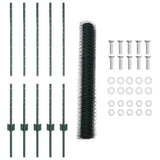 Welded Wire Fence 10 x 1 m PVC-Coated Steel Green Mesh 3336683