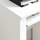 Desk with Wheels White 91 x 50 x 77 cm Engineered Wood 869530