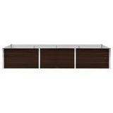 Garden Raised Bed Brown 240x80x45 cm Galvanised Steel 45714