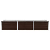 Garden Raised Bed Brown 240x80x45 cm Galvanised Steel 45714