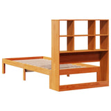 Bookcase Bed without Mattress Wax Brown 90x200cm Solid Wood Pine 3322577