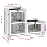 Hamster Cage 81x40x60 cm Solid Wood Fir 172384
