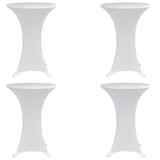 Standing Table Cover 80 cm White Stretch 4 pcs 279070