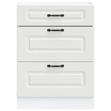Kitchen Base Cabinet Kalmar White Engineered Wood 854279