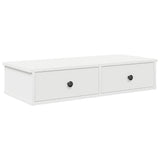 Wall Shelf with Drawers White 80x34x17 cm Engineered Wood 859950