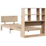 ZNTS Bookcase Bed without Mattress 75x190cm Small Single Solid Wood Pine 3322650