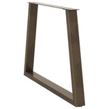 Dining Table Legs V-Shape 2 pcs Natural Steel 90x cm Steel 4012579