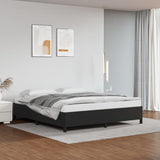 Bed Frame without Mattress Black Super King Faux Leather 349876