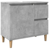 3 Piece Bathroom Furniture Set Concrete Grey Engineered Wood 3324945