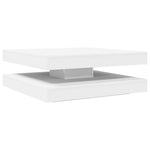 ZNTS Coffee Table 360-Degree Rotatable White 90x90x34.5 cm 3321351