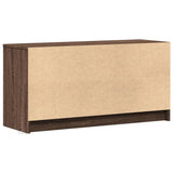 TV Cabinet with LED Brown Oak 100x34x50 cm Engineered Wood 852214