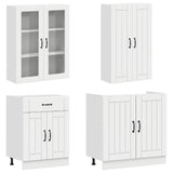 Kitchen Unit LUCCA 4 pcs High Gloss White Engineered Wood 3438329