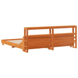 Bed Frame without Mattress Wax Brown 200x200 cm Solid Wood Pine 3306410
