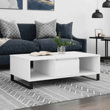 Coffee Table White 104x60x35 cm Engineered Wood 827092