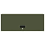 Wall Cabinet for Garage with Gas-lift Door Olive green 883275