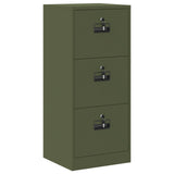 File Cabinet Olive Green 45.5 x 42 x 106.5 cm Cold-Rolled Steel 891620