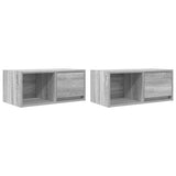 TV Cabinets 2 pcs Grey Sonoma 60x31x25.5 cm Engineered Wood 861447