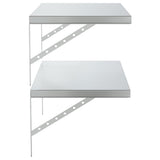 Wall Shelves 2 pcs 75x40 cm Silver Stainless Steel 3214505