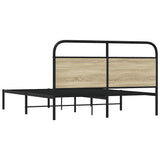 Bed Frame Without Mattress 150x200 cm King Size Sonoma Oak Engineered Wood 4100260