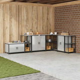 Kitchen Storage HATTEM Silver 40 x 50 x 92 cm Steel 874973